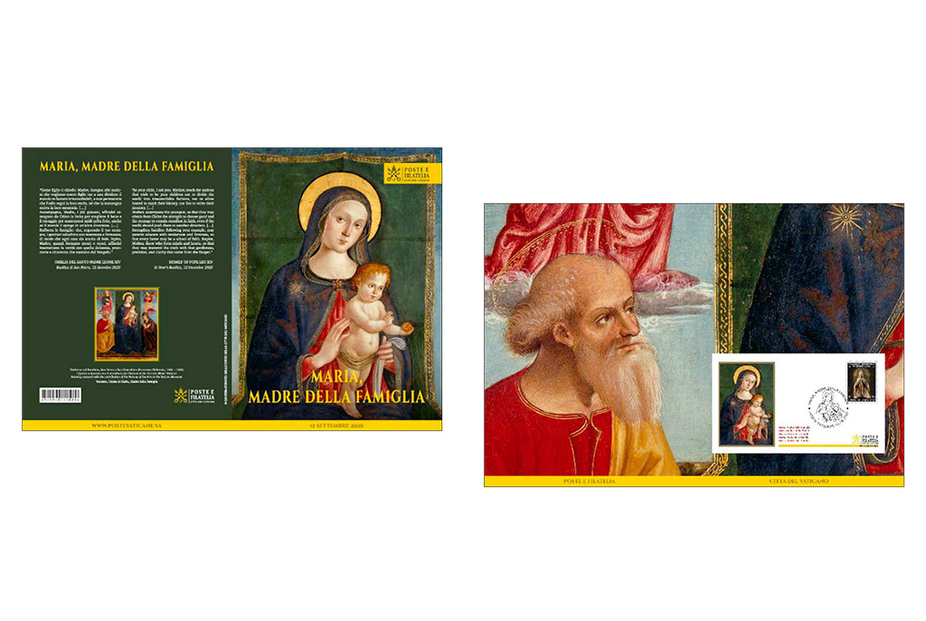 Busta-ricordo, annullo postale speciale e folder, dedicato a “Maria, Madre della Famiglia”