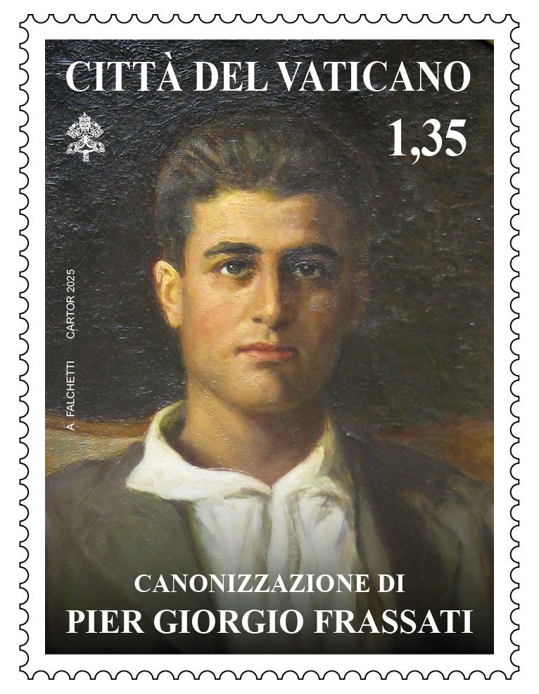 Francobollo e annullo postale speciale die emissionis  Canonizzazione di Pier Giorgio Frassati