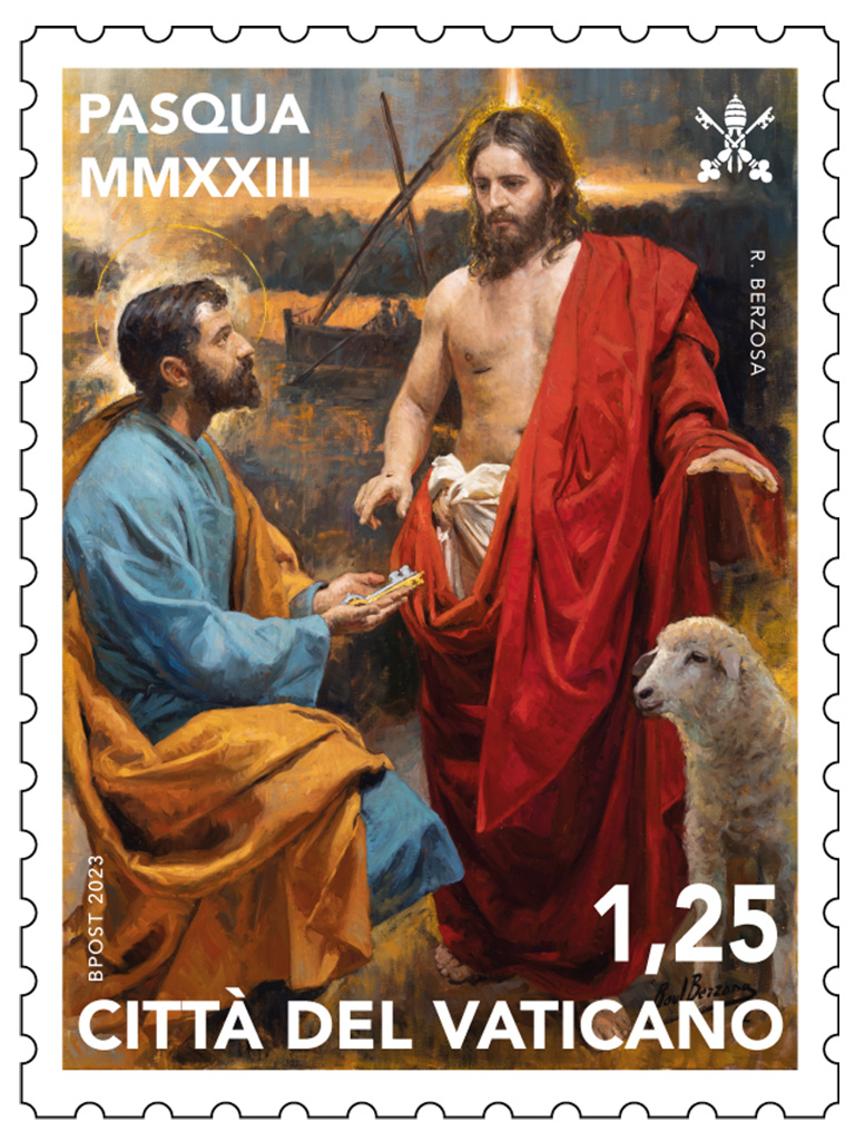 Francobollo e annullo postale speciale die emissionis Pasqua di Risurrezione MMXXIII