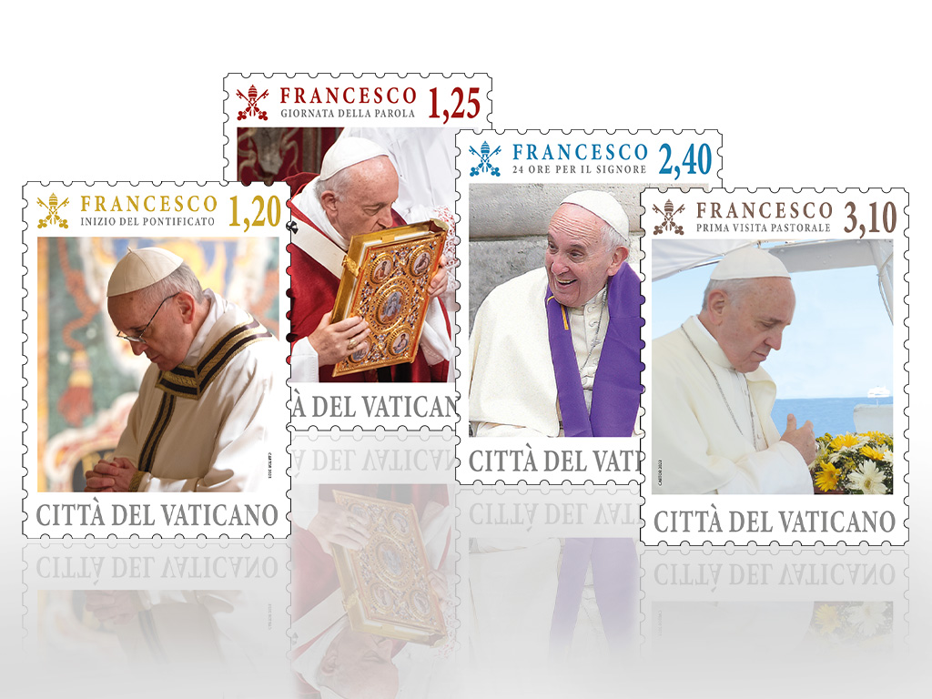 Serie di francobolli e annullo postale speciale die emissionis Pontificato di Papa Francesco MMXXIII